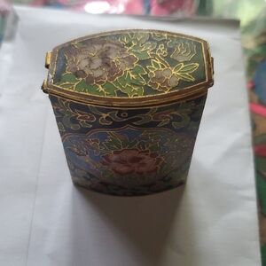 Floral Cloisonné Trinket Box